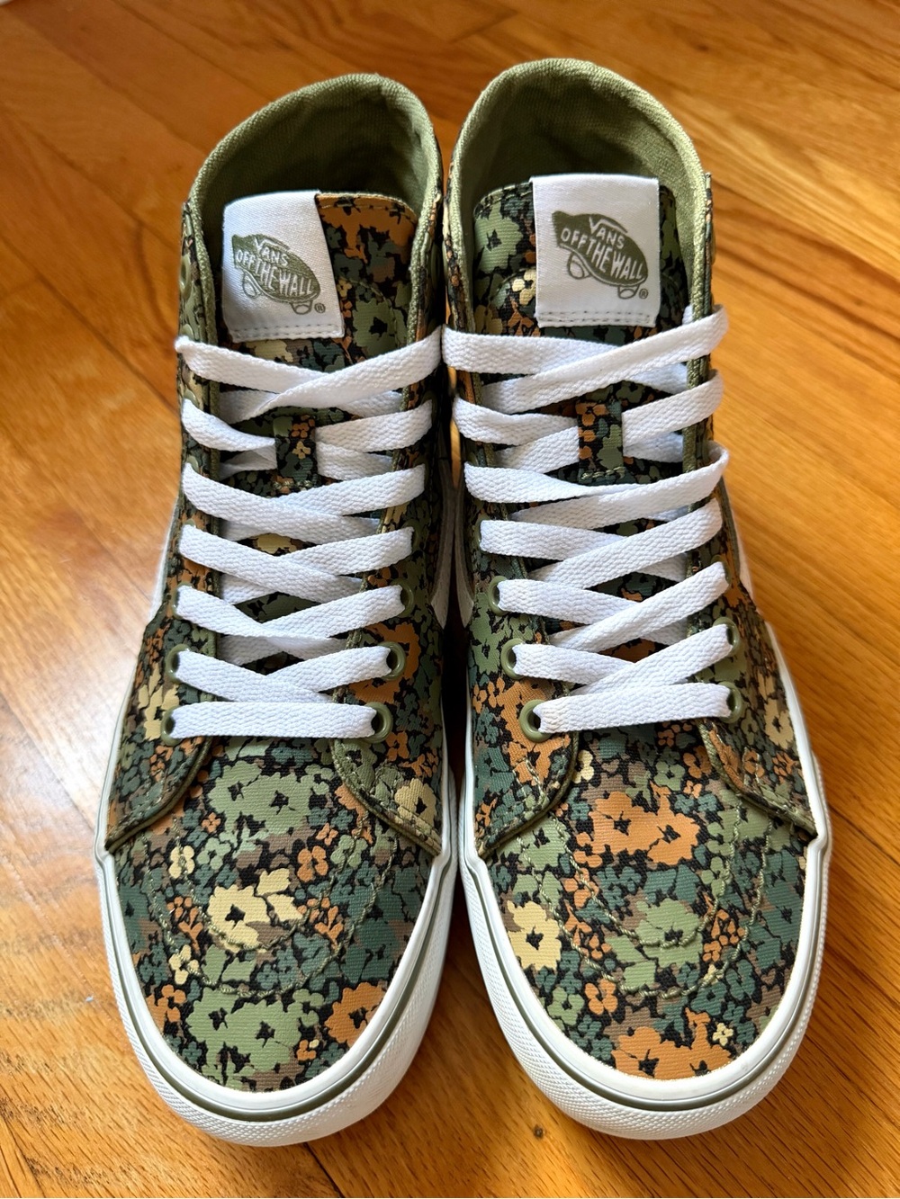 Vans Sk8-Hi Tapered Stackform Camo Floral Loden Green Platform Mens 6 Womens 7.5 - Picture 4 of 12